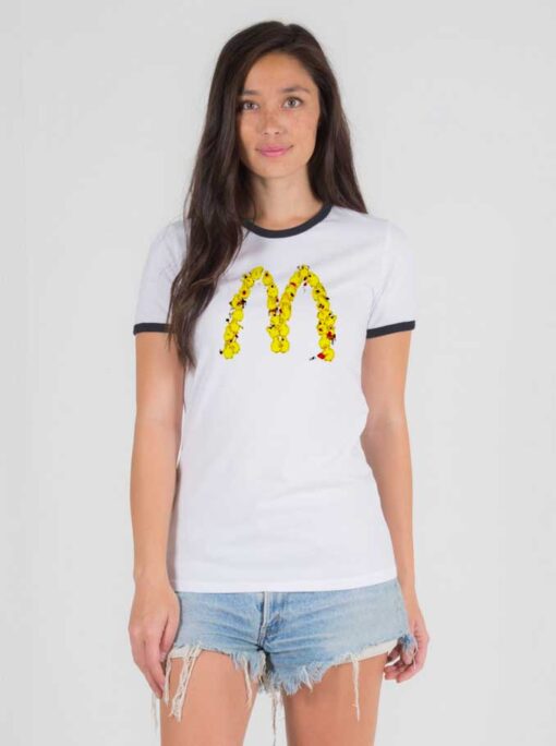 I'm Loving It McDonalds Chicken Logo Ringer Tee