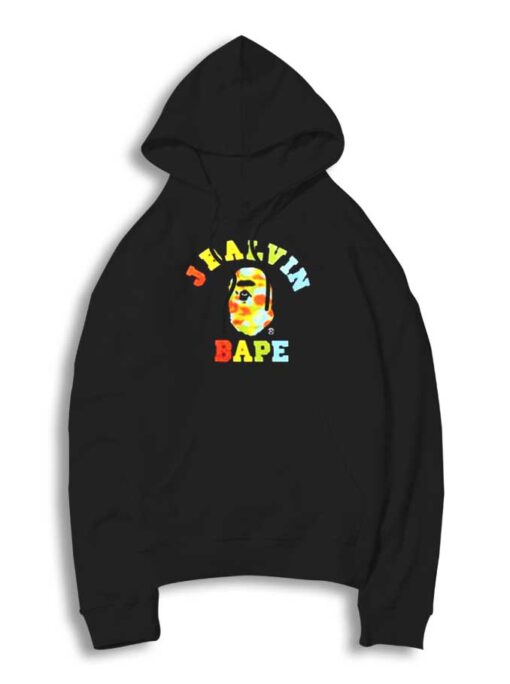 J Balvin x Bape Ape Colorful Logo Hoodie