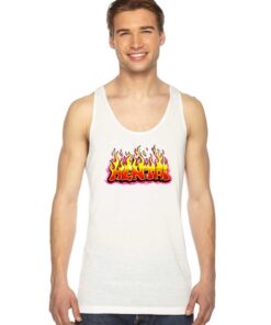 Japanese Anime Hentai Flames Logo Tank Top