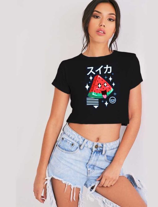 Japanese Suika Kawaii Watermelon Crop Top Shirt