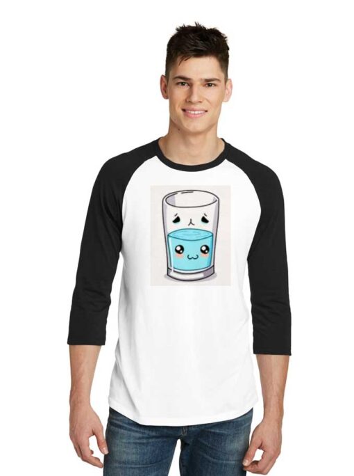 Kawaii Bipolar Glass Of Water Raglan Tee