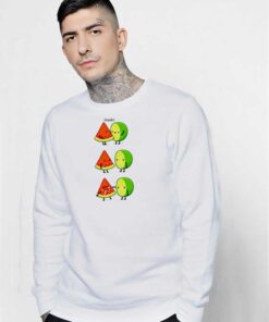 Kawaii First Kiss Watermelon Lemon Sweatshirt