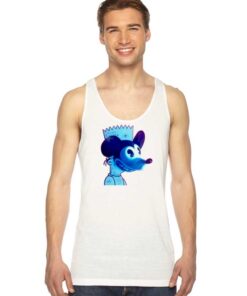 Mickey Mouse Bandit Mask Bart Simpson Tank Top