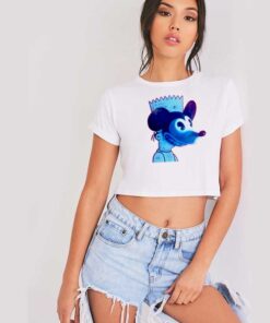 Mickey Mouse Bandit Mask Bart Simpson Crop Top Shirt