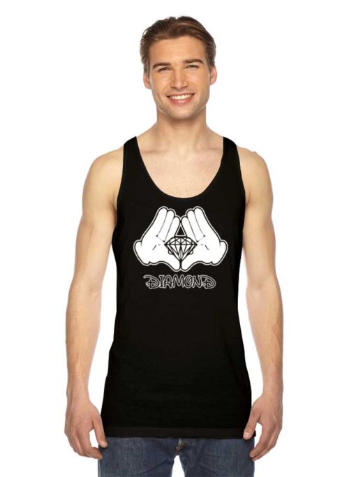 Mickey Mouse Hand Diamond Logo Tank Top