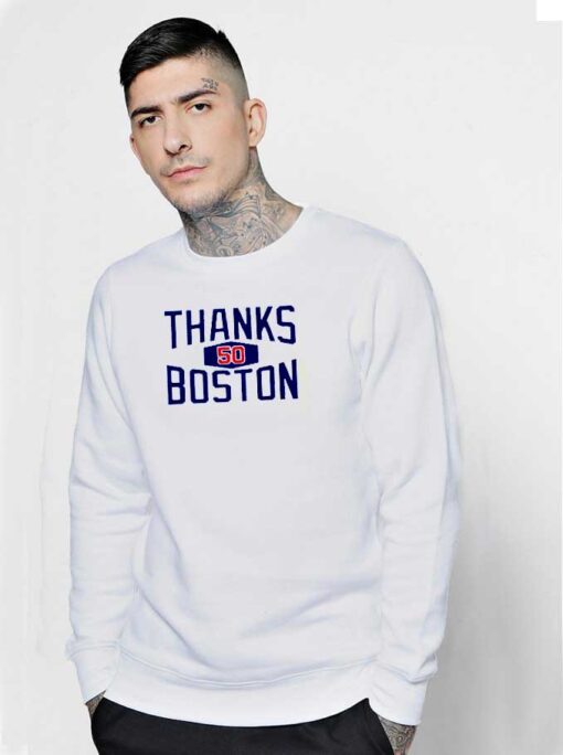 Mookie Betts Thanks Boston 50 Sweatshirt