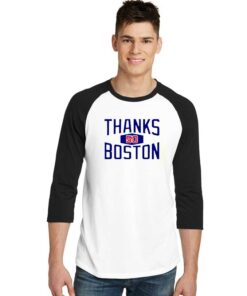 Mookie Betts Thanks Boston 50 Raglan Tee