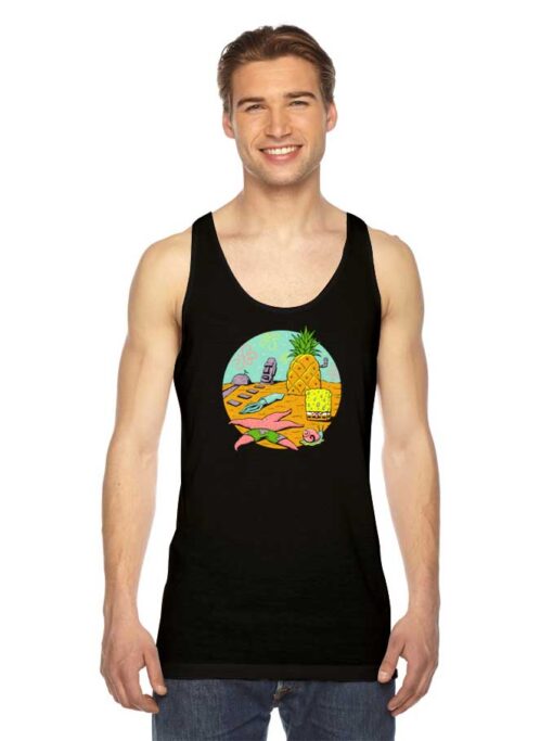 Nautical Nonsense Sea Life Spongebob Tank Top