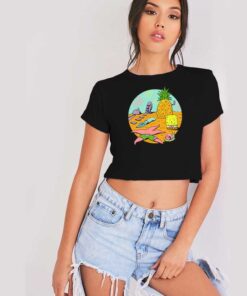 Nautical Nonsense Sea Life Spongebob Crop Top Shirt