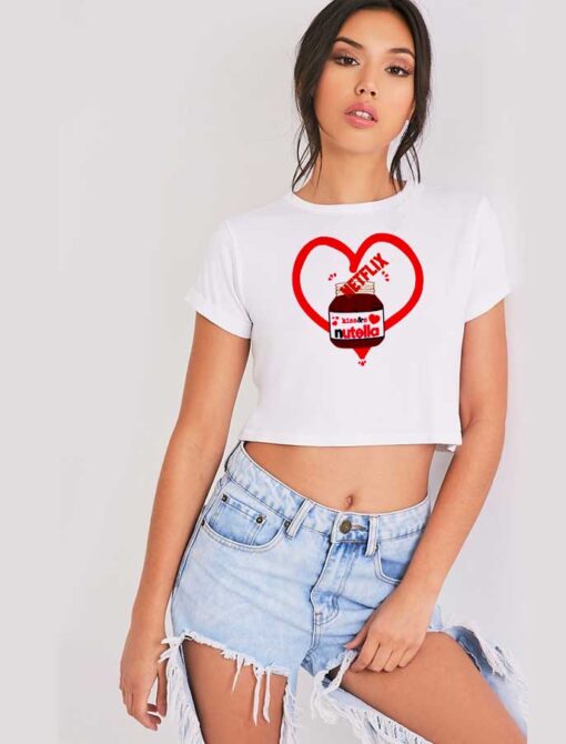 Netflix & Nutella Chilled It Love Crop Top Shirt