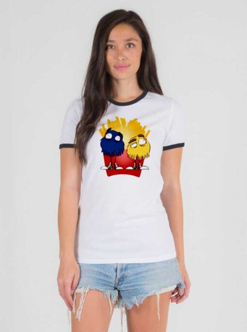 Potato Fry Guys McDonands Mascot Ringer Tee