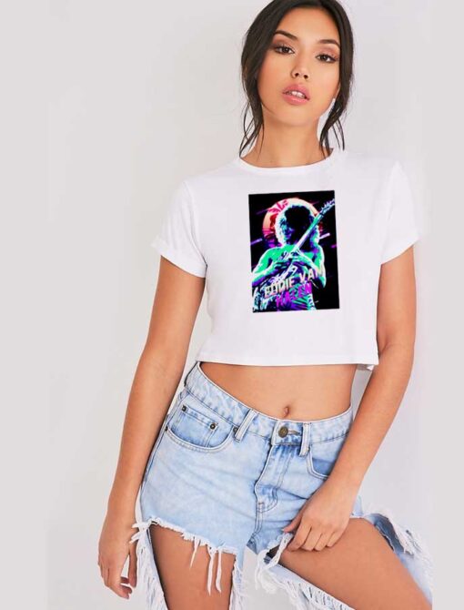 Rest In Memory Eddie Van Halen Crop Top Shirt