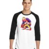 Ronald Serial Killer Clown Of McDonalds Raglan Tee