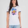 Simpsons Mr Sparkle Rising Sun Japanese Flag Ringer Tee