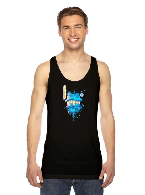 Space Donuts Store Cyberpunk Tank Top