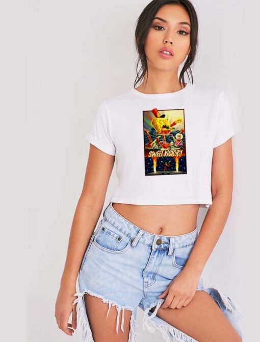 Sweet Victory Band Poster Spongebob Crop Top Shirt