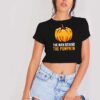 The Man Behind The Pumpkin Halloween Crop Top Shirt