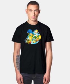 The Simpsons Family Playing Water T Shirt