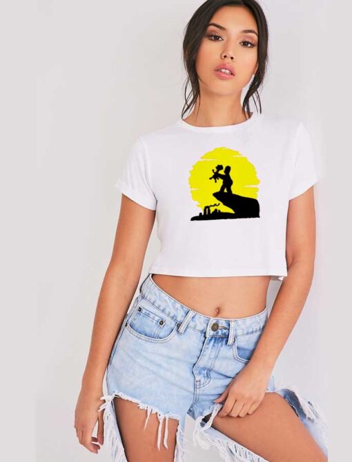 The Simpsons Lion King Birth Crop Top Shirt