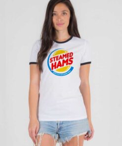 The Simpsons Steamed Hams Burger King Ringer Tee