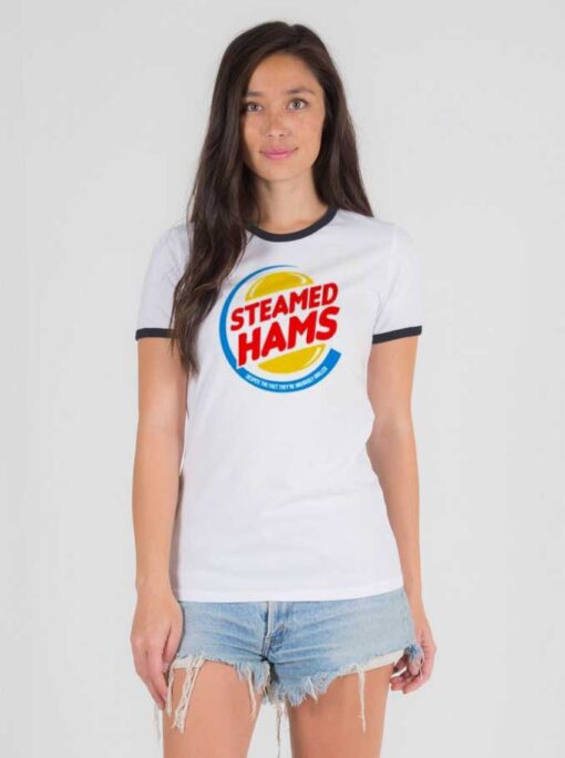 The Simpsons Steamed Hams Burger King Ringer Tee