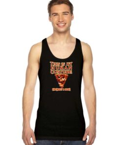 This Is My Human Costume Pizza Halloween Tank Top