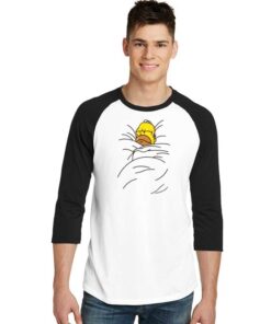 Toast Cinnamon Bun of Homer Simpsons Raglan Tee