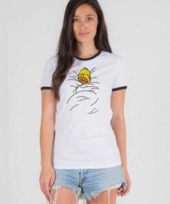 Toast Cinnamon Bun of Homer Simpsons Ringer Tee