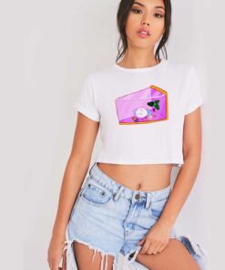 Translucent Pie Kawaii Cat Crop Top Shirt