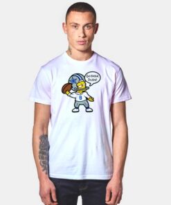 Troy Aikman Bart Simpson Football T Shirt