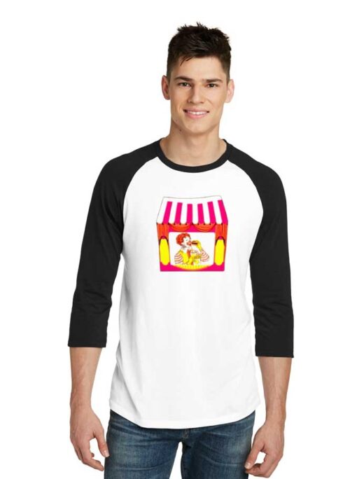 Vintage Happy Meal McDonalds Clown Raglan Tee