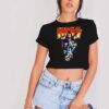 Vintage Kiss Band Neon Logo Crop Top Shirt