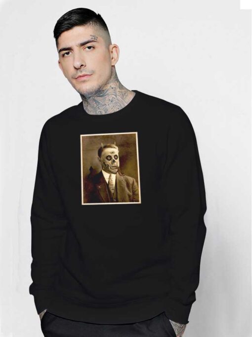 Vintage Satan Demon Face Portrait Sweatshirt