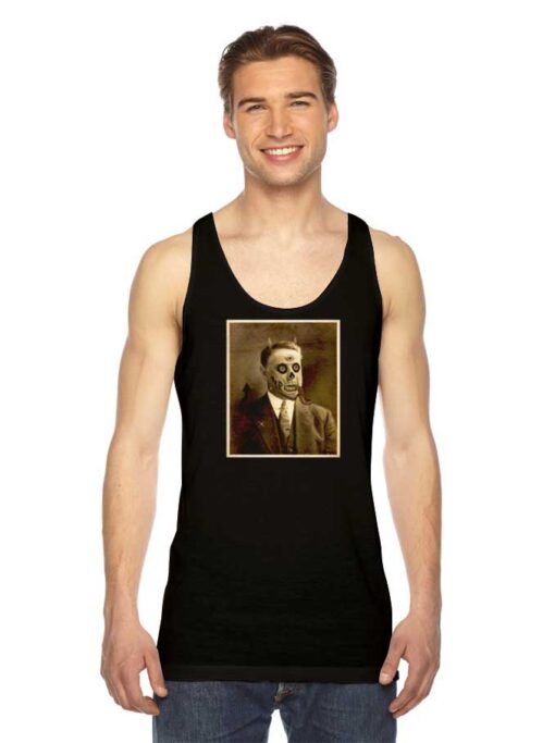 Vintage Satan Demon Face Portrait Tank Top