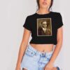 Vintage Satan Demon Face Portrait Crop Top Shirt