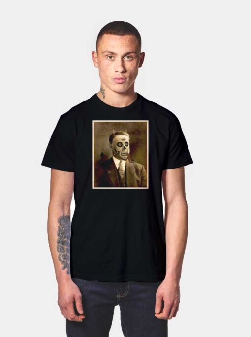 Vintage Satan Demon Face Portrait T Shirt