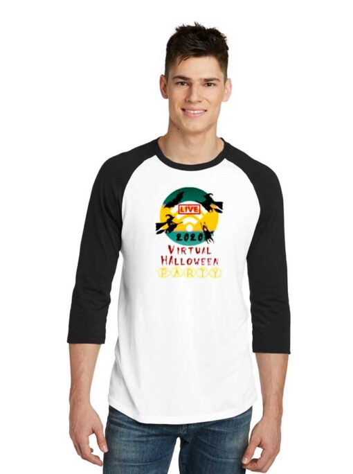 Virtual Halloween Party 2020 Live On Zoom Raglan Tee