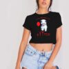 We All Meow Down Here Kitten IT Crop Top Shirt