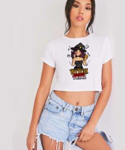 Witch Makeup Trial Halloween Crop Top Shirt