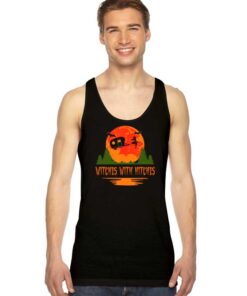 Witches With Hitches Halloween Red Moon Tank Top