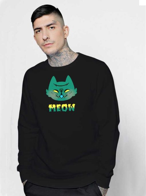 Zombie Meow Cats Halloween Sweatshirt