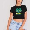 Zombie Meow Cats Halloween Crop Top Shirt