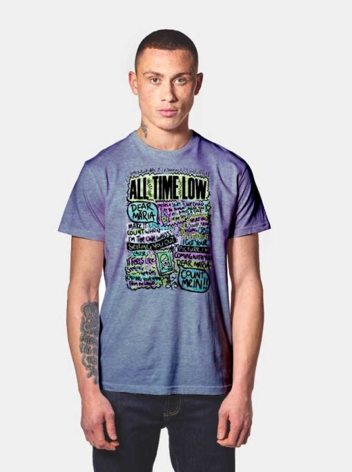 All Time Low Dear Maria Street Art T Shirt