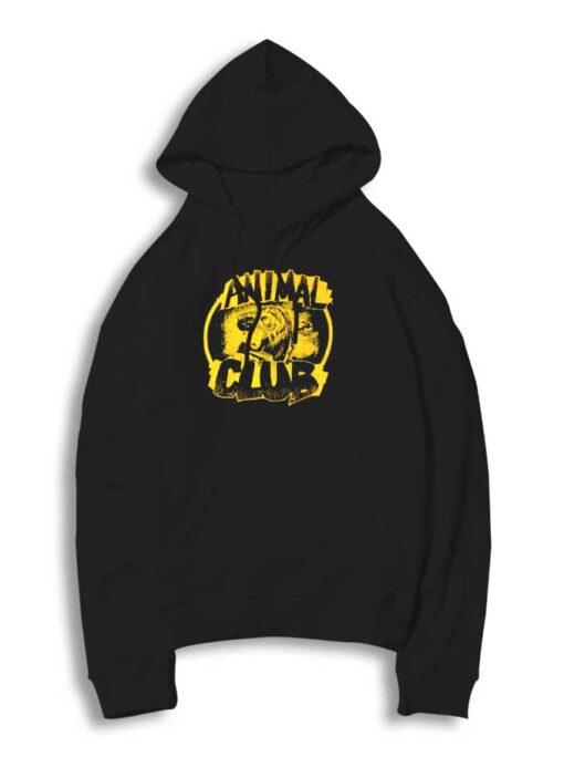 Animal Club Grunge Style Logo Hoodie