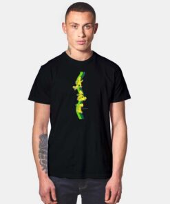 Bart Simpson Skateboarding On Rainbow T Shirt