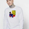 Basquiat Simpson Cartoon Painting Sweatshirt