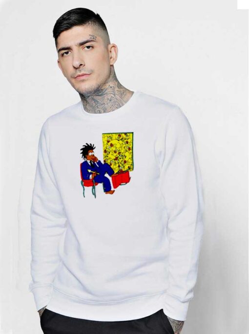 Basquiat Simpson Cartoon Painting Sweatshirt