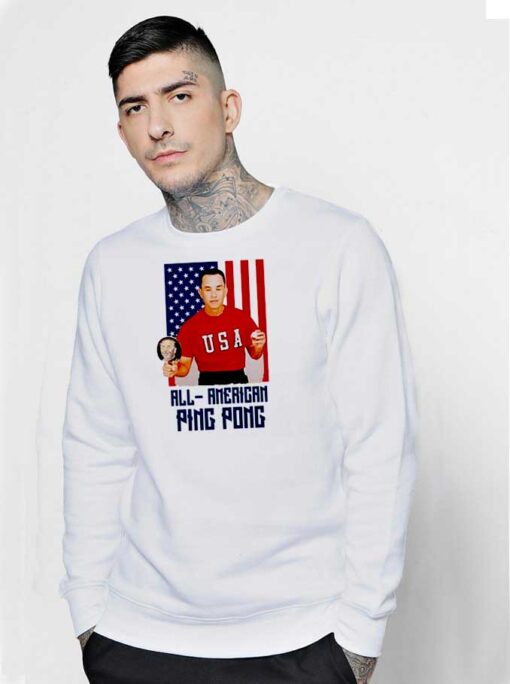 Forest Gump All American Ping Pong Flag Sweatshirt