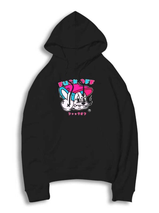 Fuck Off Japanese Cartoon Mouse Hoodie