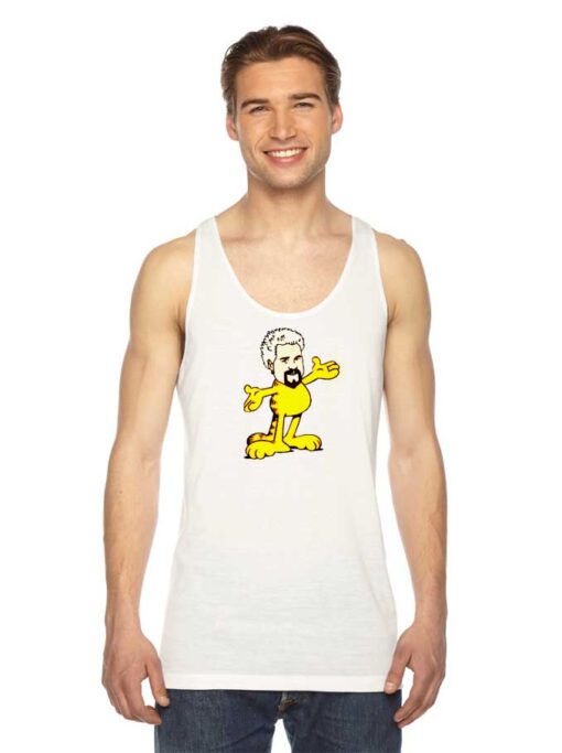 Guy Fieri Garfield Orange Fat Cat Tank Top